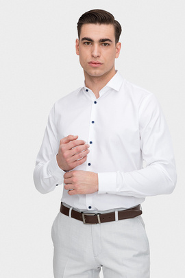 Biała koszula z bawełny premium Albiate 01597A00GSA