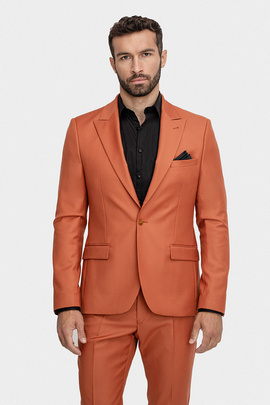 Pomarańczowy garnitur wełniany Vitale Barberis Canonico 03073C35GSA
