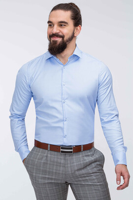 błękitna koszula męska premium