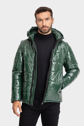 Zielona kurtka typu puffer 01001Q60GSA