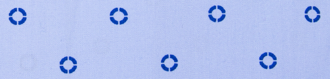 Niebieska koszula z mikrowzorem - tkanina