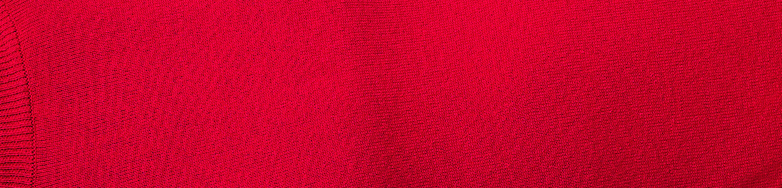 Czerwony sweter męski - tkanina