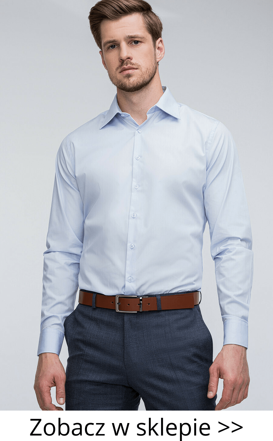 klasyczna niebieska koszula