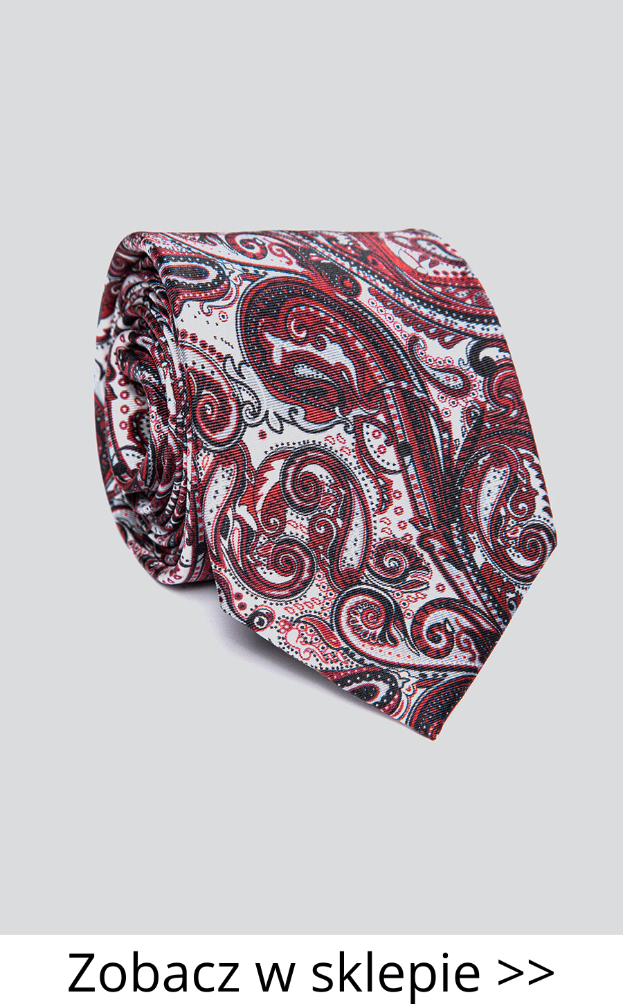 krawat w bordowe paisley